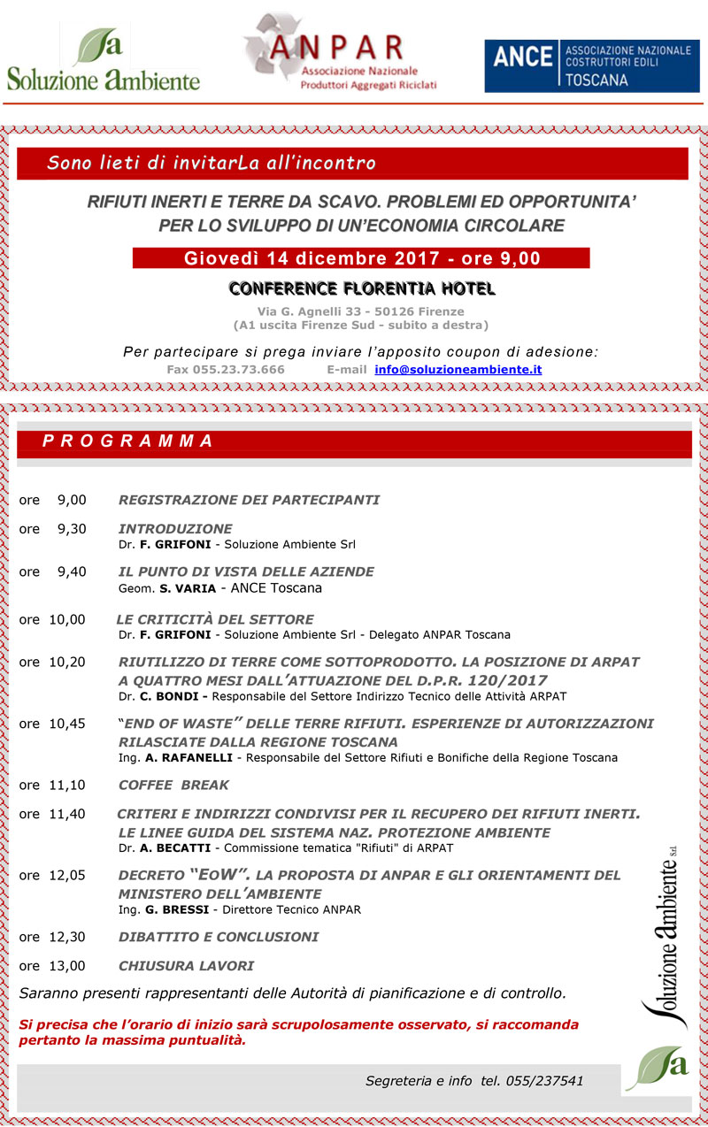 Convegno inerti e terre